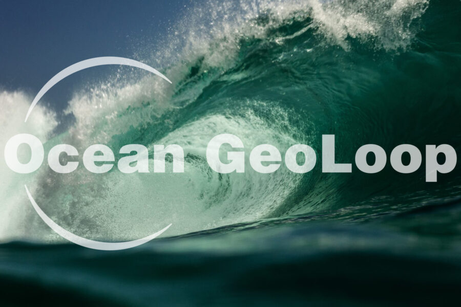 Ocean GeoLoop logo on top of wave